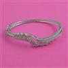 American Diamond Openable kada with Rhodium Plating 2 Tone Plating Mehndi Plating