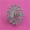 American Diamond Adjustable Ring with Rhodium Plating