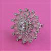 American Diamond Adjustable Ring with Rhodium Plating