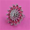 American Diamond Adjustable Ring with Rhodium Plating