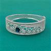American Diamond Openable kada with Rhodium Plating