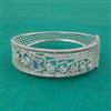 American Diamond Openable kada with Rhodium Plating