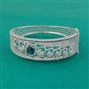 American Diamond Openable kada with Rhodium Plating