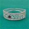 American Diamond Openable kada with Rhodium Plating