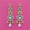American Diamond Classic Earring with Rhodium Plating 2 Tone Plating Mehndi Plating