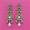 American Diamond Classic Earring with Rhodium Plating 2 Tone Plating Mehndi Plating