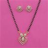 American Diamond Classic Mangalsutra with Rhodium Plating 2 Tone Plating