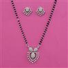 American Diamond Classic Mangalsutra with Rhodium Plating 2 Tone Plating