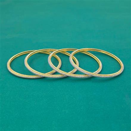 American Diamond Delicate Bangles with 2 Tone Plating