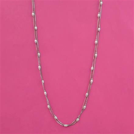 American Diamond Classic Mala With Gold Plating Rhodium Plating