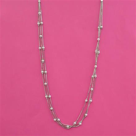 American Diamond Classic Mala With Gold Plating Rhodium Plating