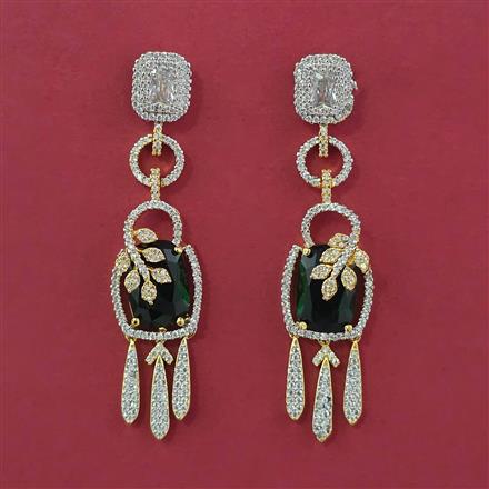 American Diamond Classic Earring with 2 Tone Plating