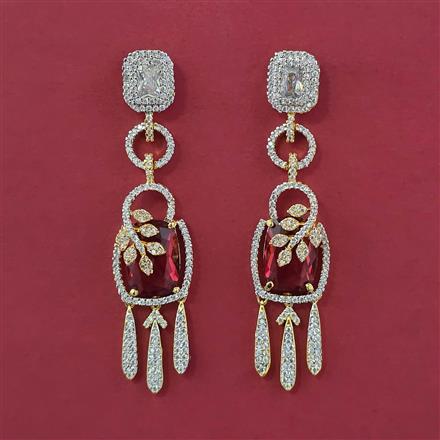 American Diamond Classic Earring with 2 Tone Plating