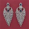 American Diamond Classic Earring with Rhodium Plating