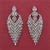 American Diamond Classic Earring with Rhodium Plating