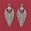 American Diamond Classic Earring with Rhodium Plating