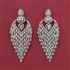 American Diamond Classic Earring with Rhodium Plating