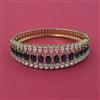 American Diamond Openable kada with Mehndi Plating