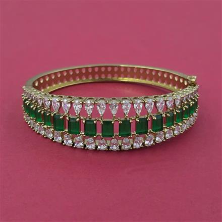 American Diamond Openable kada with Mehndi Plating