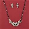 American Diamond Classic Mangalsutra with Rhodium Plating 2 Tone Plating
