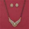 American Diamond Classic Mangalsutra with Rhodium Plating 2 Tone Plating