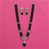American Diamond Bandhai Necklace with Rhodium Plating