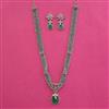 American Diamond Bandhai Necklace with Rhodium Plating