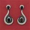 American Diamond Classic Earring with Black Plating