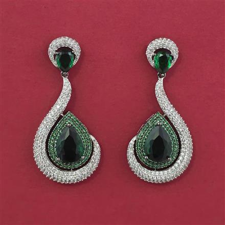 American Diamond Classic Earring with Black Plating