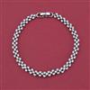 American Diamond Classic Bracelet with Rhodium Plating 2 Tone Plating