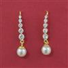 American Diamond Classic Earring with Rhodium Plating 2 Tone Plating