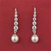 American Diamond Classic Earring with Rhodium Plating 2 Tone Plating
