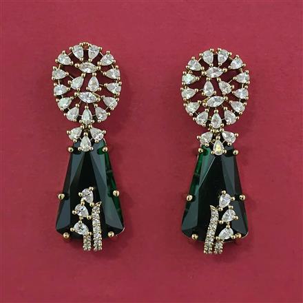 American Diamond Classic Earring with Mehndi Plating