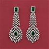 American Diamond Classic Earring with Rhodium Plating