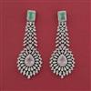 American Diamond Classic Earring with Rhodium Plating