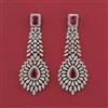 American Diamond Classic Earring with Rhodium Plating