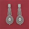 American Diamond Classic Earring with Rhodium Plating