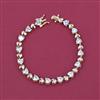 American Diamond Classic Bracelet with Rhodium Plating 2 Tone Plating