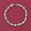 American Diamond Classic Bracelet with Rhodium Plating 2 Tone Plating