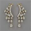 American Diamond Earcuff with Rhodium Plating 2 Tone Plating Mehndi Plating