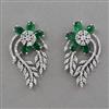 American Diamond Classic Earring with Rhodium Plating