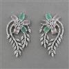 American Diamond Classic Earring with Rhodium Plating