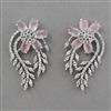 American Diamond Classic Earring with Rhodium Plating