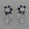 American Diamond Classic Earring with Rhodium Plating