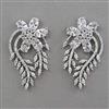 American Diamond Classic Earring with Rhodium Plating