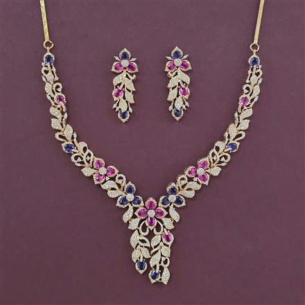 American Diamond Classic Necklace with Carat Plating