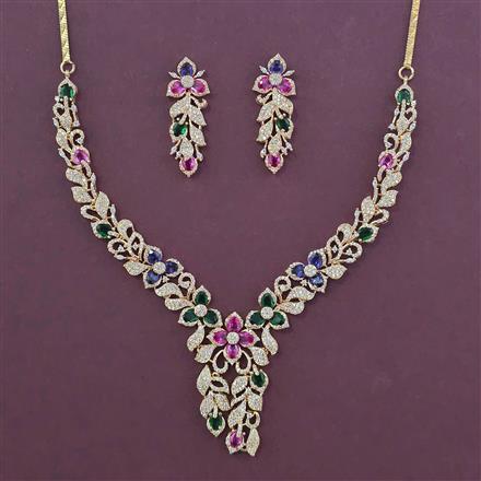 American Diamond Classic Necklace with Carat Plating