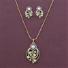 American Diamond Classic Pendant Set with 2 Tone Plating