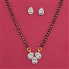 American Diamond Delicate Mangalsutra with Rhodium Plating 2 Tone Plating