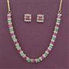 American Diamond Delicate Necklace with Carat Plating